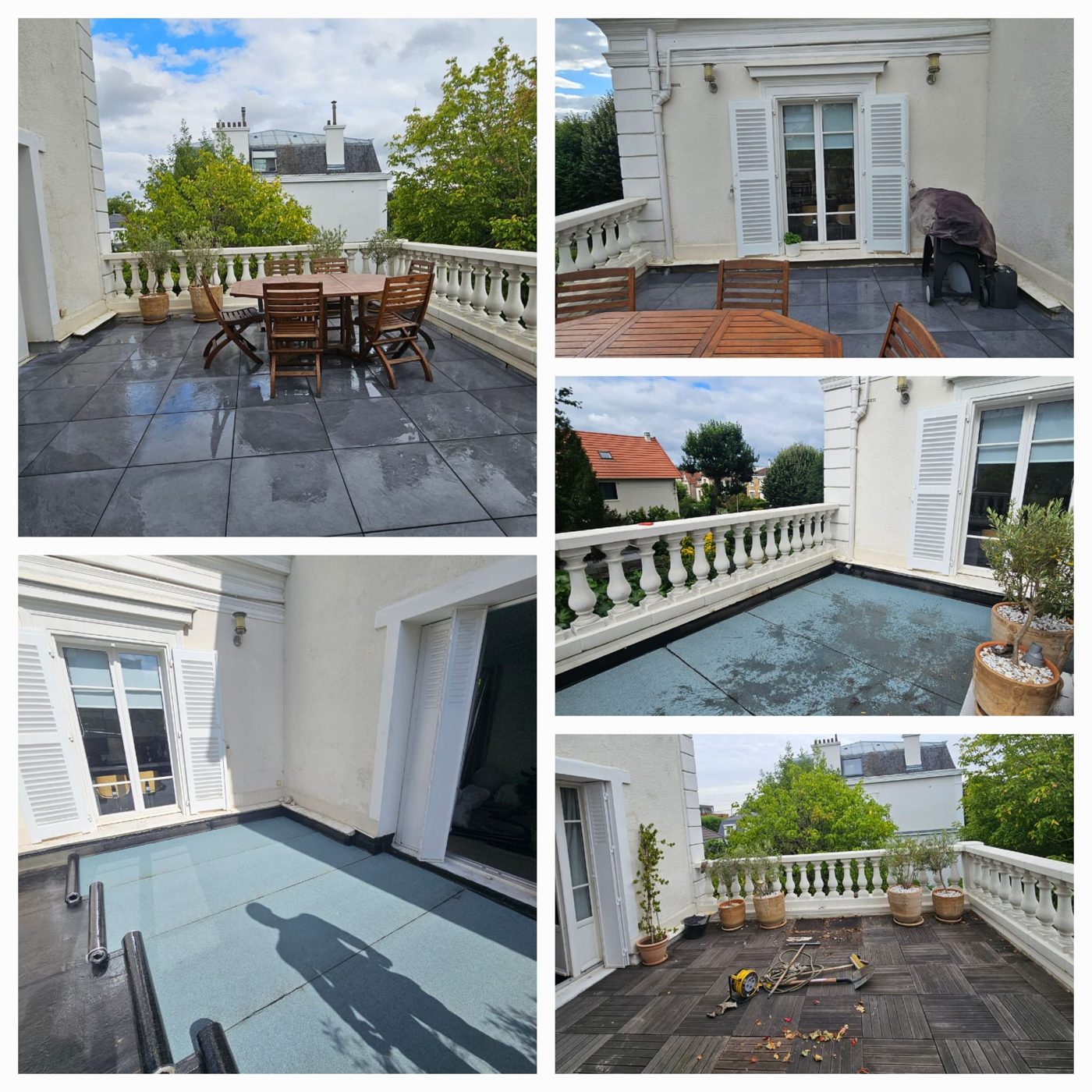 Terrasse dallée sur plots