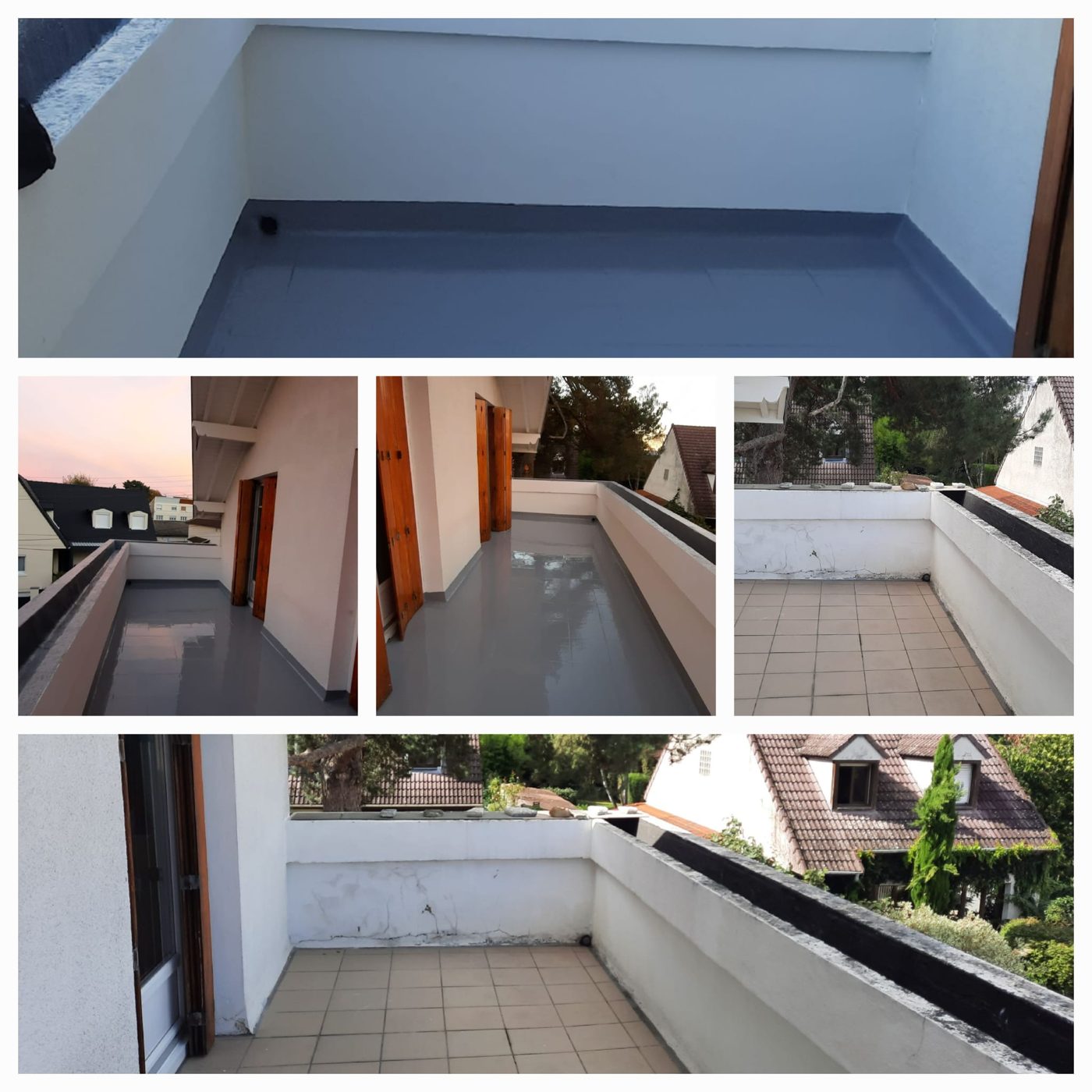 Balcon traité en résine